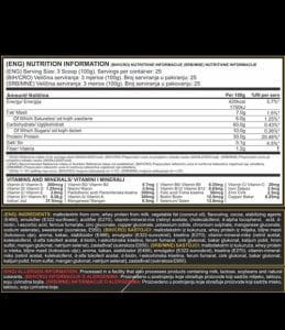 MuscleFreak - Mega Mass 2,5kg sastav