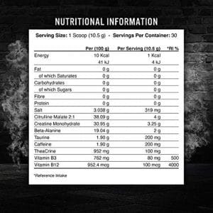 ABE Pre-Workout sastav