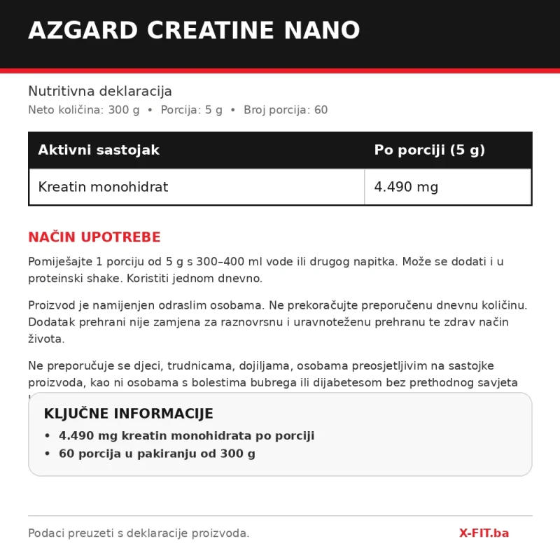 azgard creatine nano sastav