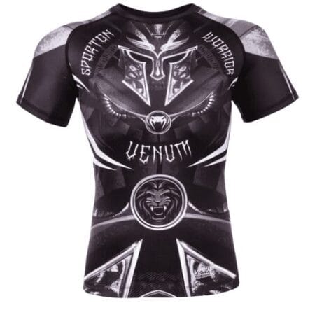 Venum - Gladiator 3.0 Rashguard - Black/White - Short Sleeves