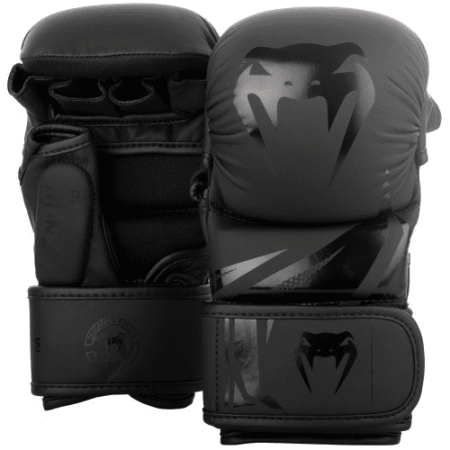 mma sparring gloves black black