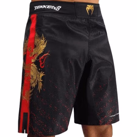 Venum Tekken Marshall Law fightshorts kratke hlačice black red gold
