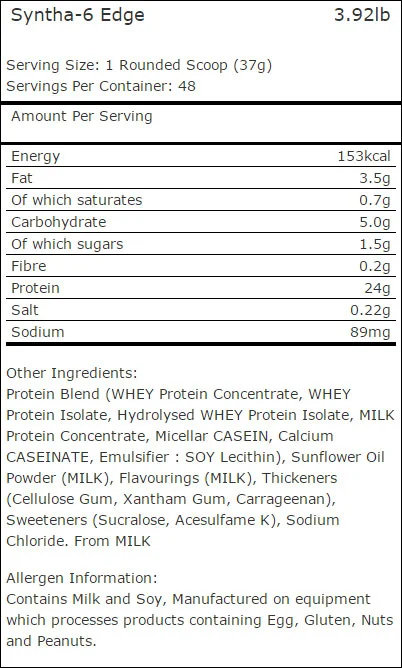 syntha 6 edge sastav x-fit