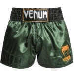 Venum Classic Muay Thai šorc Green Black Gold