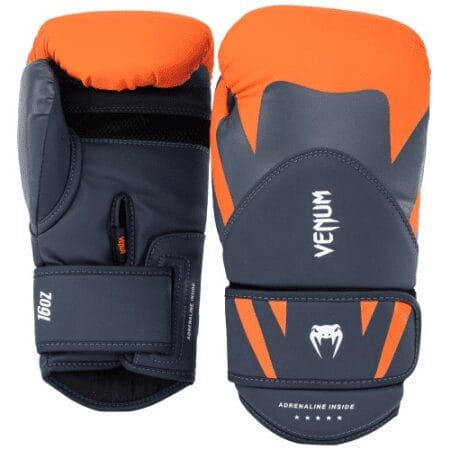 Venum - Challenger 4.0 Boxing Gloves - Orange/Navy Blue