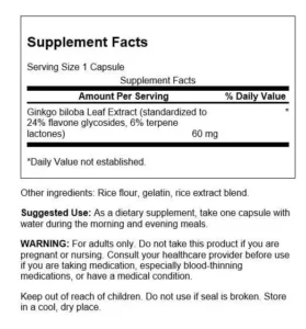 Ginko Biloba - Sastav X-Fit