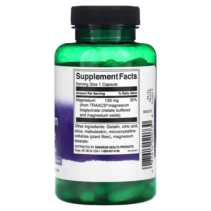 Swanson Magnesium bisglicinat sastav