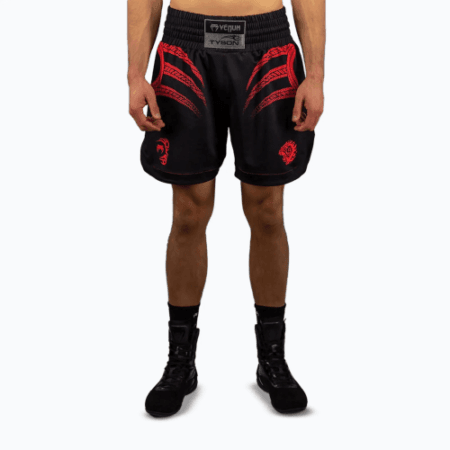 Venum x Mike Tyson Tiger Boxing Shorts - Deep Black/Intense Red