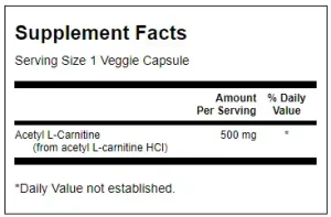 Swanson-Acetyl-L-Carnitine-sastav