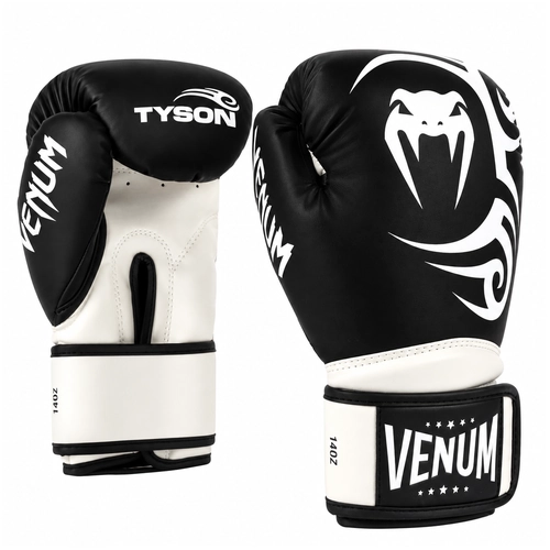 Venum Giant 2.0 Mike Tyson Pro Boxing Gloves - Deep Black/Optical White